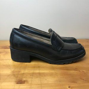 Eastland Loafer Chunky Soles Black Slip On
